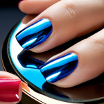 **

Close-up photo of beautifully manicured gel nails with a glossy, mirror-like shine. The nails are a vibrant color, highlighting the reflective surface. Soft, diffused lighting emphasizes the smoothness and clarity of the top coat. Focus on the details of the glossy texture, making it look luxurious and professional. The background is blurred and out of focus.

**