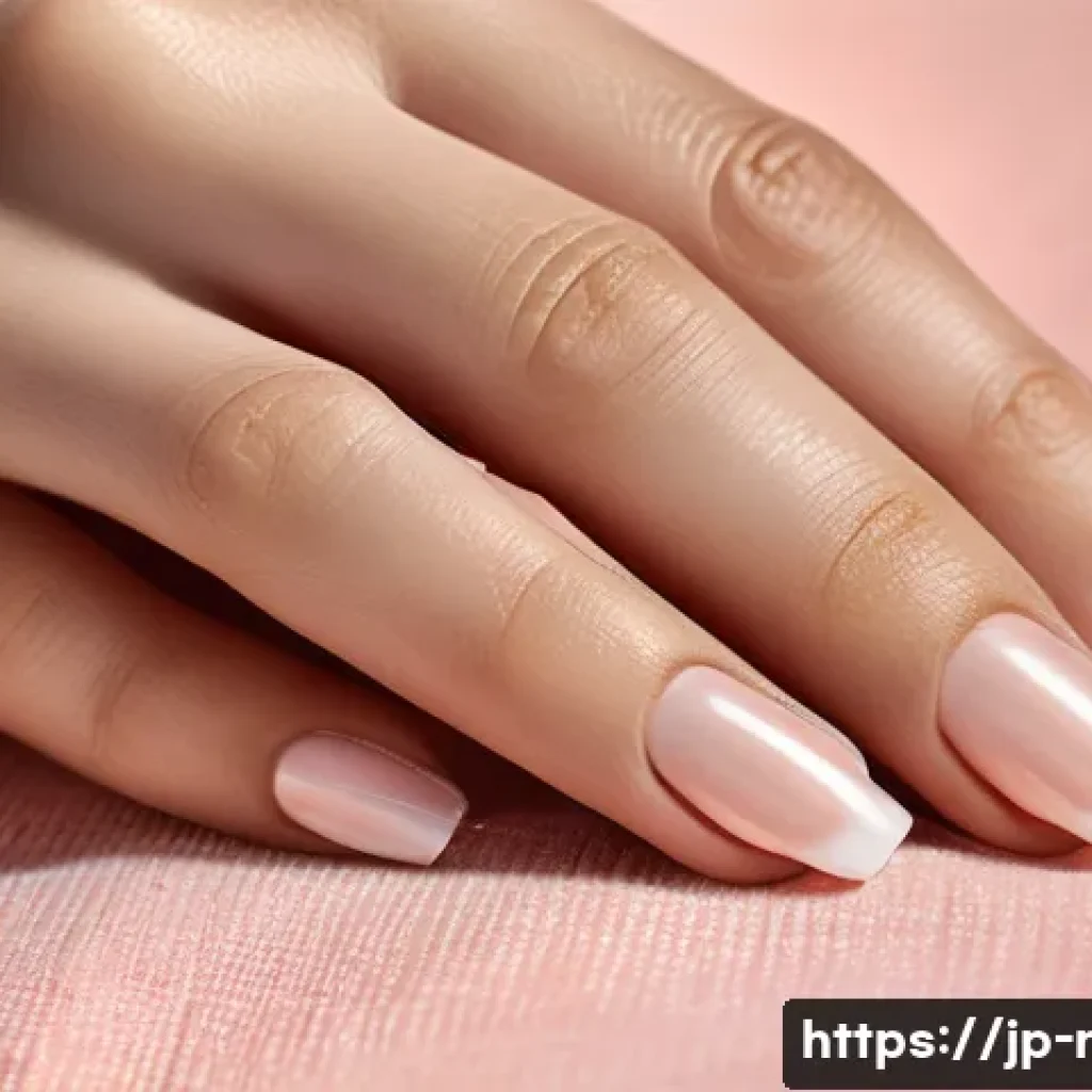 손톱 큐티클 리무버 사용법 - **Prompt:** A close-up, high-resolution shot of elegant, perfectly manicured hands, showcasing healt...