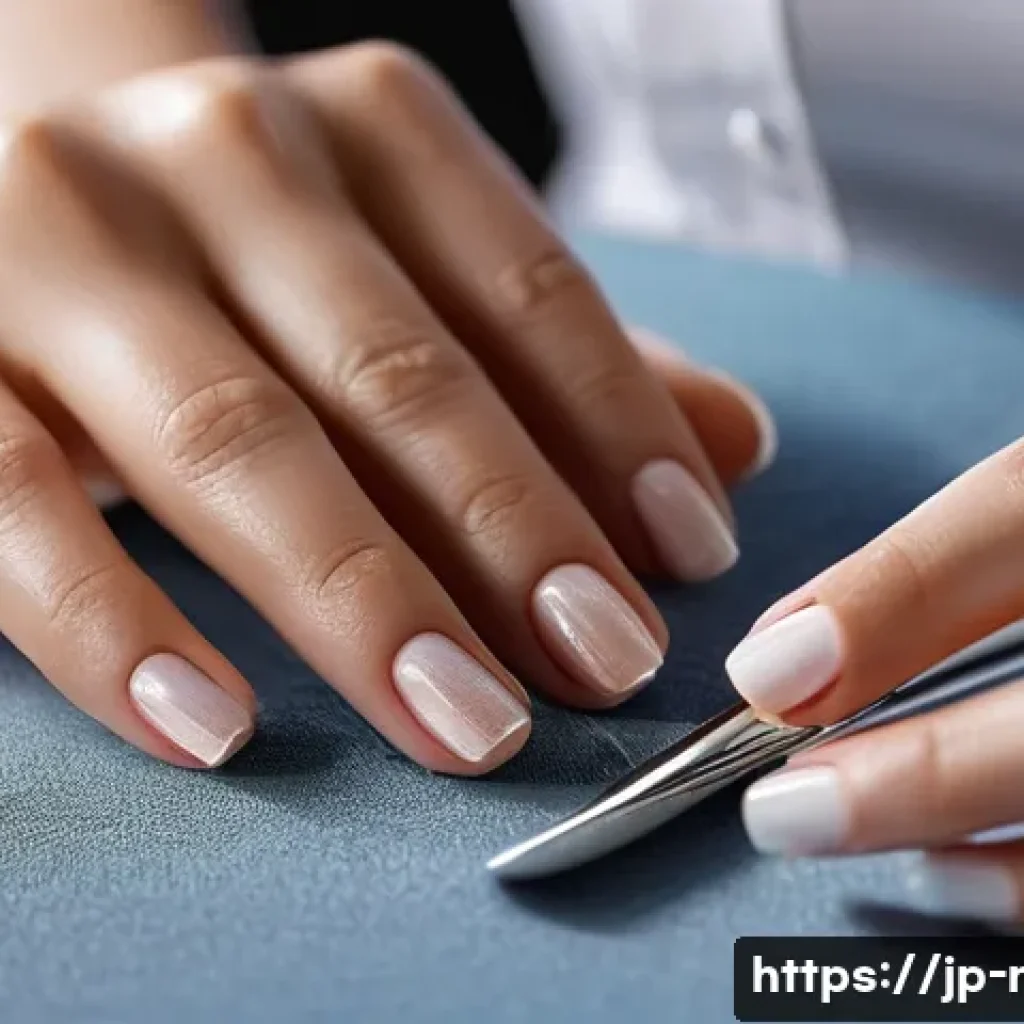 젤 네일 유지력 높은 제품 추천 - **Gel Nail Preparation: The Foundation of Long-Lasting Nails**
"A close-up shot of a woman's han...